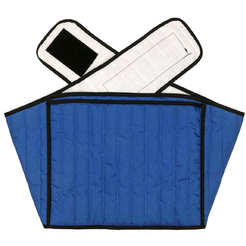 Hotties Royal Blue Quilted Cotton Heated Back Wrap for Pain